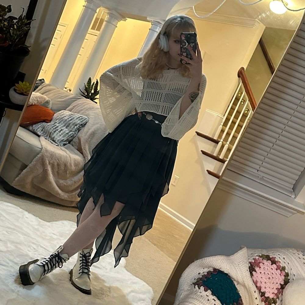Fairycore flowy dress with tulle
